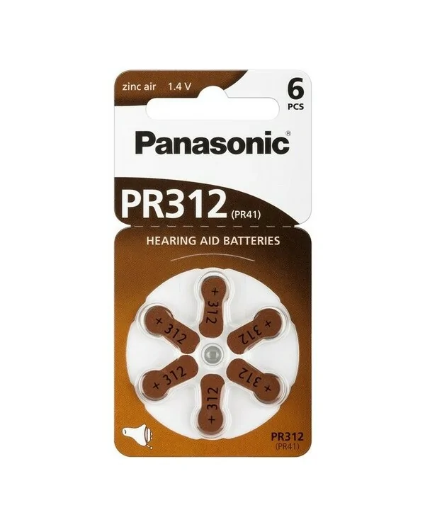 PANASONIC PILAS PARA AUDiFONOS PR312 B6