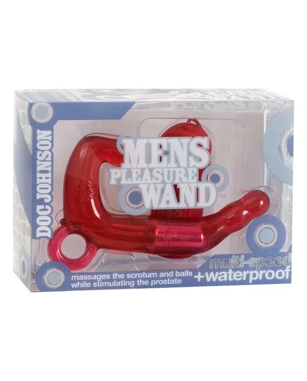 MEN PLEASURE WAND VIBRADOR MASCULINO ROJO