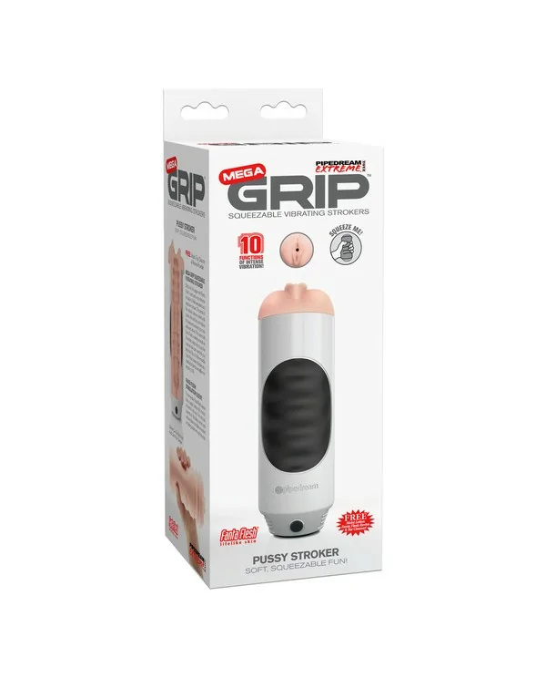 PDX MEGA GRIP MASTURBADOR MASCULINO VAGINA BLANCO