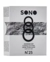 SONO N 25 SET ANILLOS PENE SILICONA NEGRO