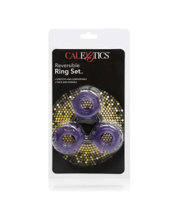 KIT DE TRES ANILLOS REVERSIBLES MORADO