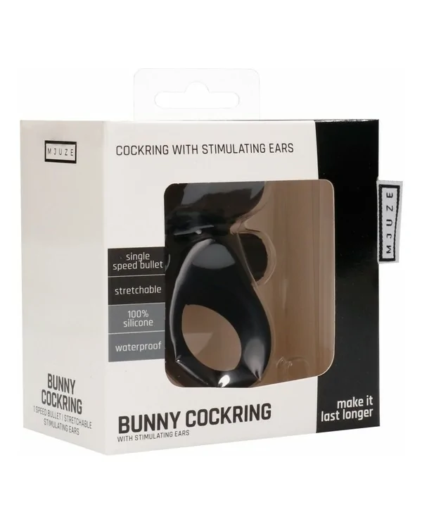 BUNNY ANILLO VIBRADOR NEGRO