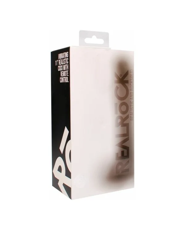 REALROCK PENE VIBRADOR CON ESCROTO 295 CM NEGRO