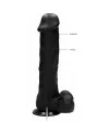 REALROCK PENE VIBRADOR CON ESCROTO 295 CM NEGRO