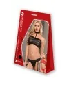 MESH TOP G STRING SET NEGRO