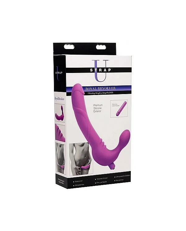 ROYAL REVOLVER ARNeS CON DILDO VIBRADOR DE SILICONA MORADO