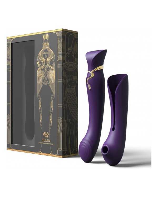 ZALO KIT VIBRADOR REINA CLEOPATRA CON CALOR MORADO