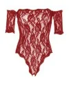 BODY TEDDY DE ENCAJE FLORAL ROJO