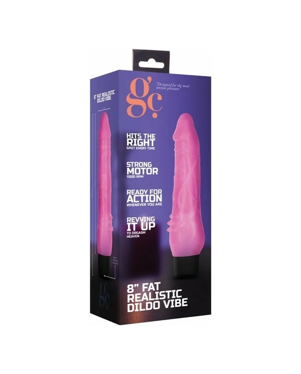 GC PENE VIBRADOR GRUESO REALiSTICO 20CM ROSA