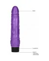 GC PENE VIBRADOR DELGADO REALiSTICO 20CM MORADO