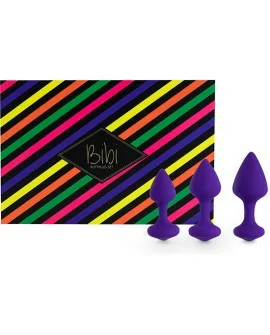 FEELZTOYS - BIBI KIT DE 3 PLUGS SILICONA - MORADO