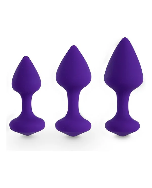 FEELZTOYS BIBI KIT DE 3 PLUGS SILICONA MORADO