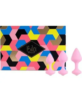 FEELZTOYS - BIBI KIT DE 3 PLUGS SILICONA - ROSA