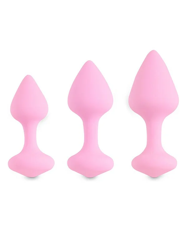 FEELZTOYS BIBI KIT DE 3 PLUGS SILICONA ROSA