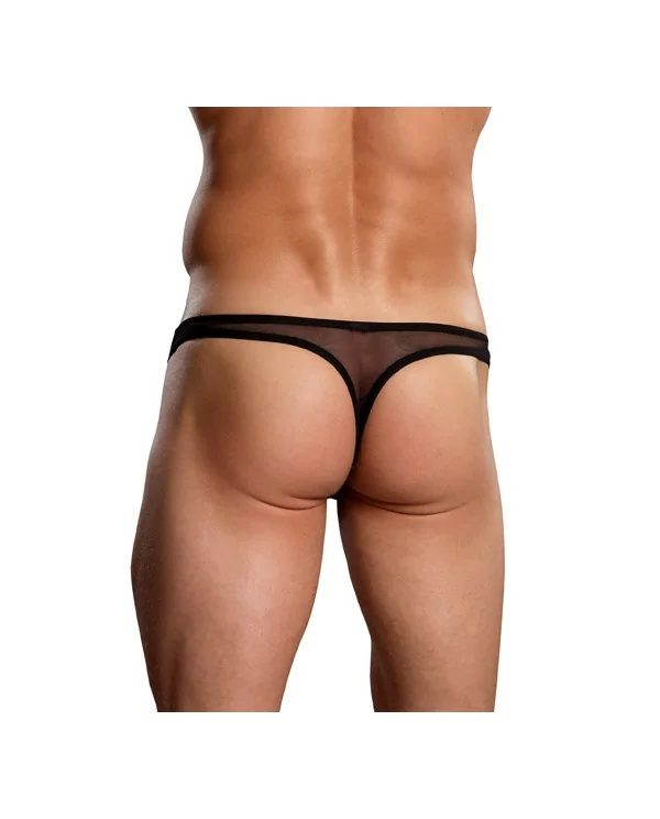 MALE POWER TANGA TRANSPARENCIAS NEGRO