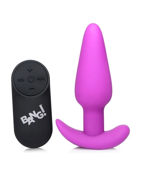 21XPLUG DE SILICONA VIBRADOR CON CONTROL REMOTO MORADO