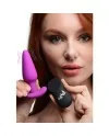 21XPLUG DE SILICONA VIBRADOR CON CONTROL REMOTO MORADO