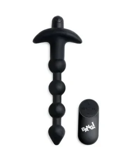 PLUG VIBRADO REMOTO CON BOLAS DE SILICONA - NEGRO