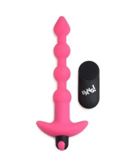 PLUG VIBRADOR DE BOLAS ANALES DE SILICONA - ROSA