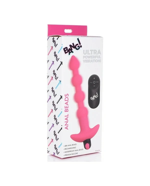 PLUG VIBRADOR DE BOLAS ANALES DE SILICONA ROSA