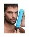 BALA XL CON FUNDA DE SILICONA FORMA PENE AZUL