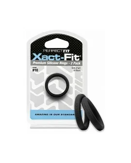 XACT-FIT PACK DE 2 ANILLOS DE SILICONA 11CM - NEGRO