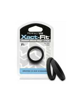 XACT-FIT PACK DE 2 ANILLOS DE SILICONA 12CM - NEGRO