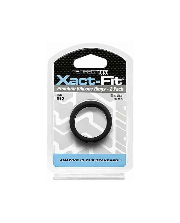 XACT FIT PACK DE 2 ANILLOS DE SILICONA 128CM NEGRO