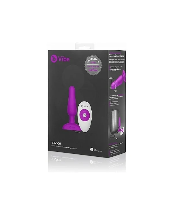 NOVICE PLUG VIBRADOR CON MANDO FUCSIA