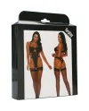 SULTRY VIXEN TEDDY WITH GARTER STRAPS NEGRO