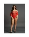 LE DESIR CROTCHLESS RHINESTONE TEDDY ROJO