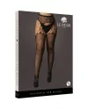 LE DESIR SUSPENDER LEOPARD PANTYHOSE BLACK OSX