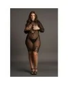 LE DESIR LONG SLEEVE FISHNET DRESS