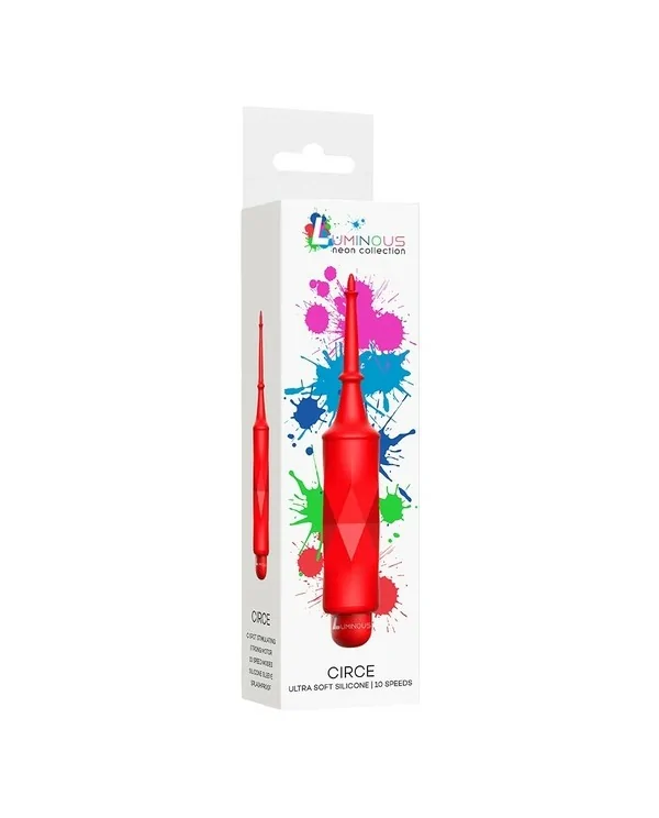 CIRCE BALA LUMINOSA ABS BULLET WITH SILICONE SLEEVE 10 VELOCIDADES ROJO