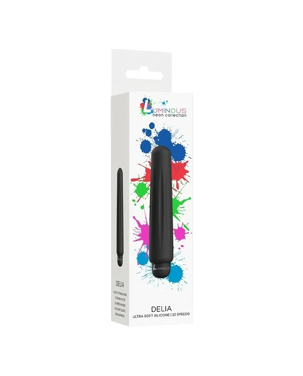 DELIA BALA VIBRADORA ABS BULLET WITH SILICONE SLEEVE 10 VELOCIDADES NEGRO