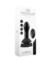 PLUGGY GLASS VIBRATOR WITH SUCTION CUP AND REMOTE RECARGABLE 10 VELOCIDADES NEGRO