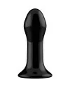 PLUGGY GLASS VIBRATOR WITH SUCTION CUP AND REMOTE RECARGABLE 10 VELOCIDADES NEGRO