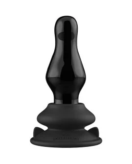 MISSY - GLASS VIBRATOR - WITH SUCTION CUP AND REMOTE - RECARGABLE - 10 VELOCIDADES - NEGRO