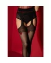 AMOUR ROUGE SUSPENDER PANTYHOSE 20 DEN BLACK