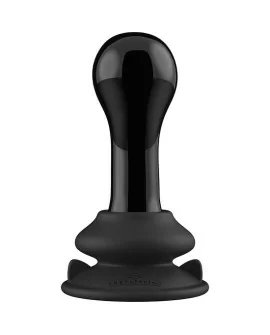 GLOBY - GLASS VIBRATOR - WITH SUCTION CUP AND REMOTE - RECHARGEABLE - 10 VELOCIDADES - NEGRO