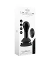 GLOBY GLASS VIBRATOR WITH SUCTION CUP AND REMOTE RECHARGEABLE 10 VELOCIDADES NEGRO