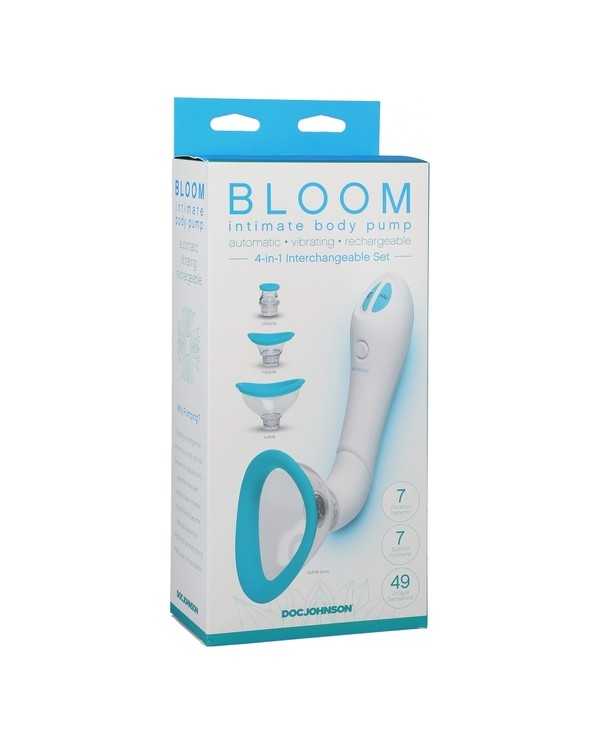 BLOOM VENTOSA DE CLITORIS Y PEZONES TURQUESABLANCO