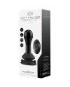 GLOBY GLASS VIBRATOR WITH SUCTION CUP AND REMOTE RECHARGEABLE 10 VELOCIDADES NEGRO