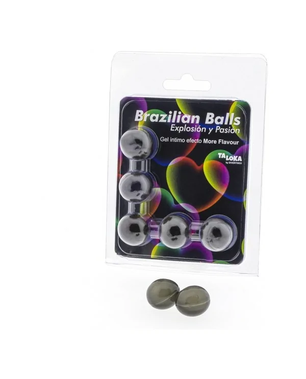 5 BRAZILIAN BALLS EXPLOSION DE AROMAS GEL EXCITANTE EFECTO MORE FLAVOUR