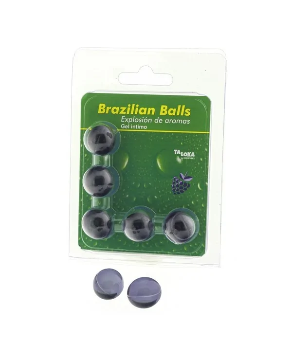 5 BRAZILIAN BALLS EXPLOSION DE AROMAS GEL INTIMO FRUTAS DEL BOSQUE