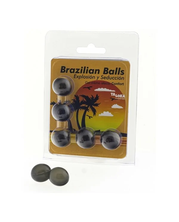 5 BRAZILIAN BALLS EXPLOSION DE AROMAS GEL EXCITANTE EFECTO CONFORT