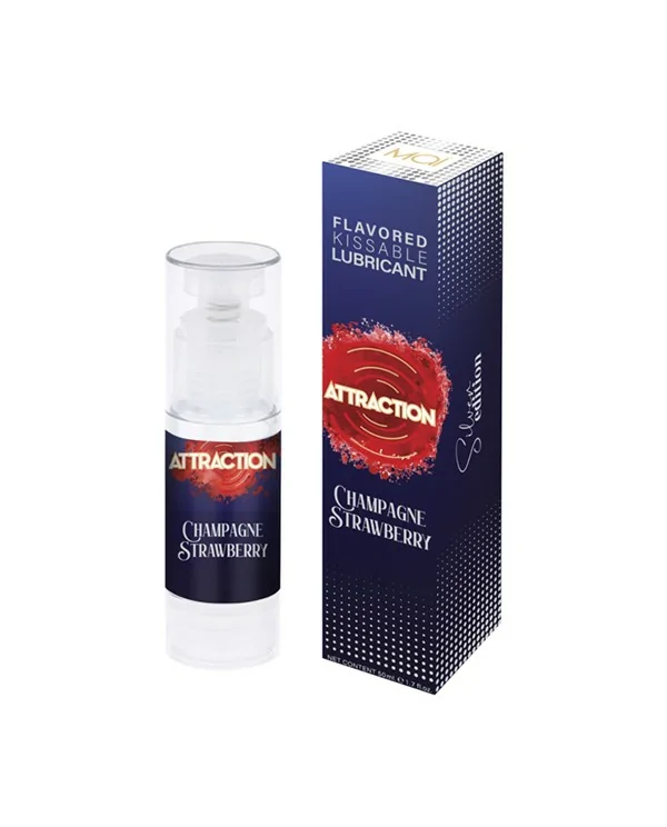 ATTRACTION LUBRICANTE SABOR FRESAS CON CHAMPAGNE 50 ML