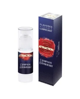 ATTRACTION LUBRICANTE SABOR FRESAS CON CHAMPAGNE 50 ML