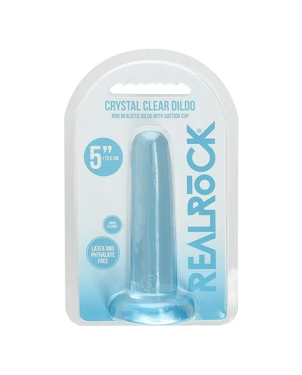 REALROCK NON REALISTIC DILDO WITH SUCTION CUP 53 135 CM AZUL TRANSPARENTE