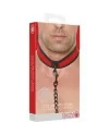 OUCH PUPPY PLAY COLLAR DE NEOPRENO CON CADENA ROJO